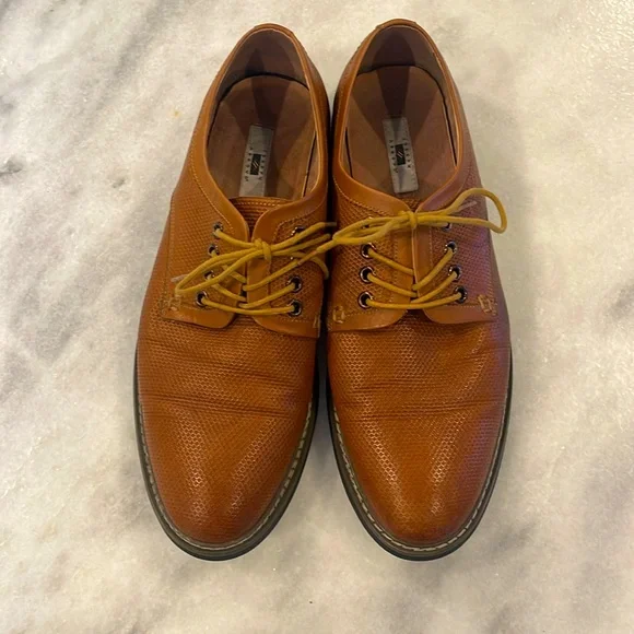 Mens Joseph Abboud brown dress shoes size 10.5
